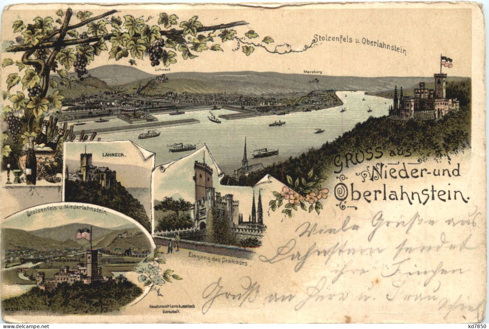 Gruss Aus Niede Und Oberlahnstein - Litho - Lahnstein