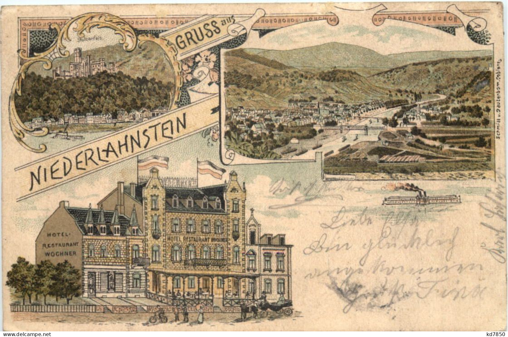 Gruss Aus Niederlahnstein - Litho - Lahnstein