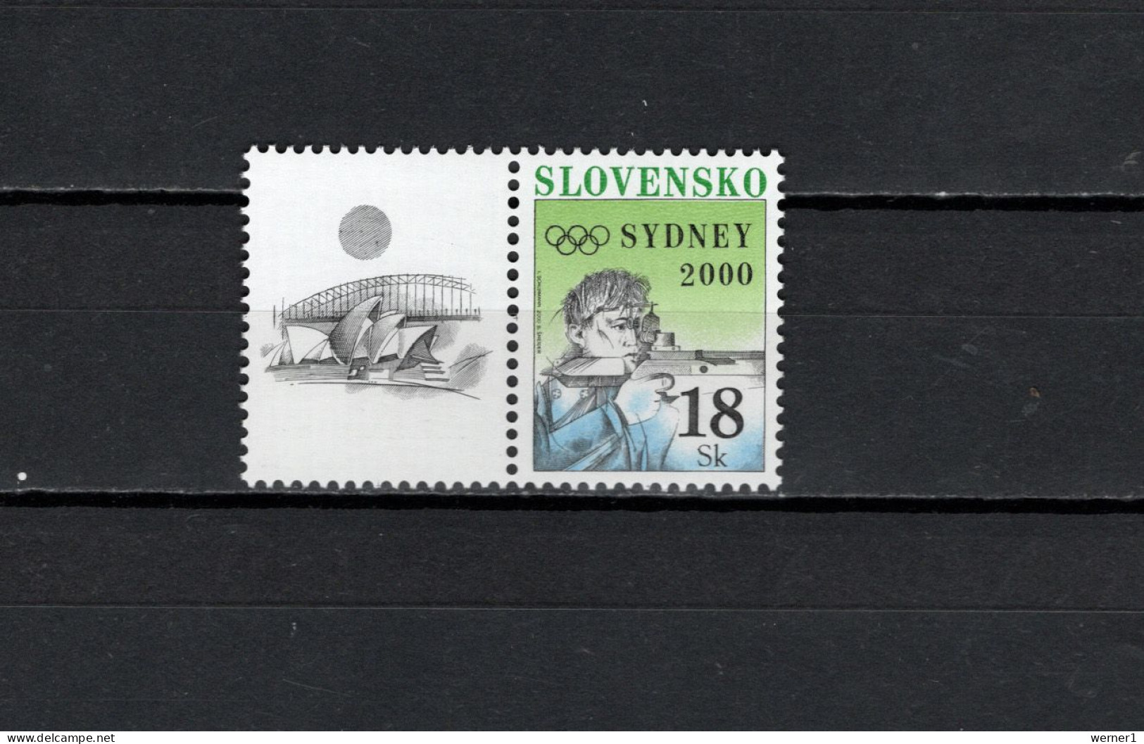 Slovakia 2000 Olympic Games Sydney, Stamp With Label MNH - Zomer 2000: Sydney