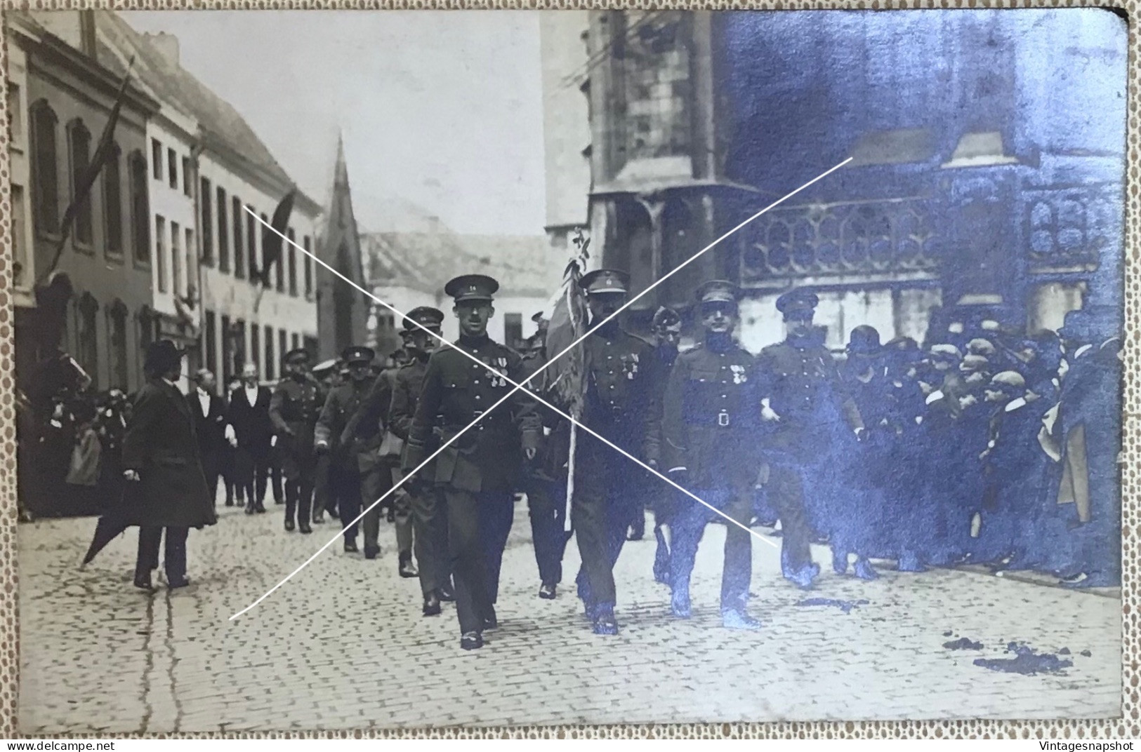 Braine-l’alleud Fête Jubilaire Cardinal Mercier Les Anciens Combattants CP Photo 1924 - Eigenbrakel