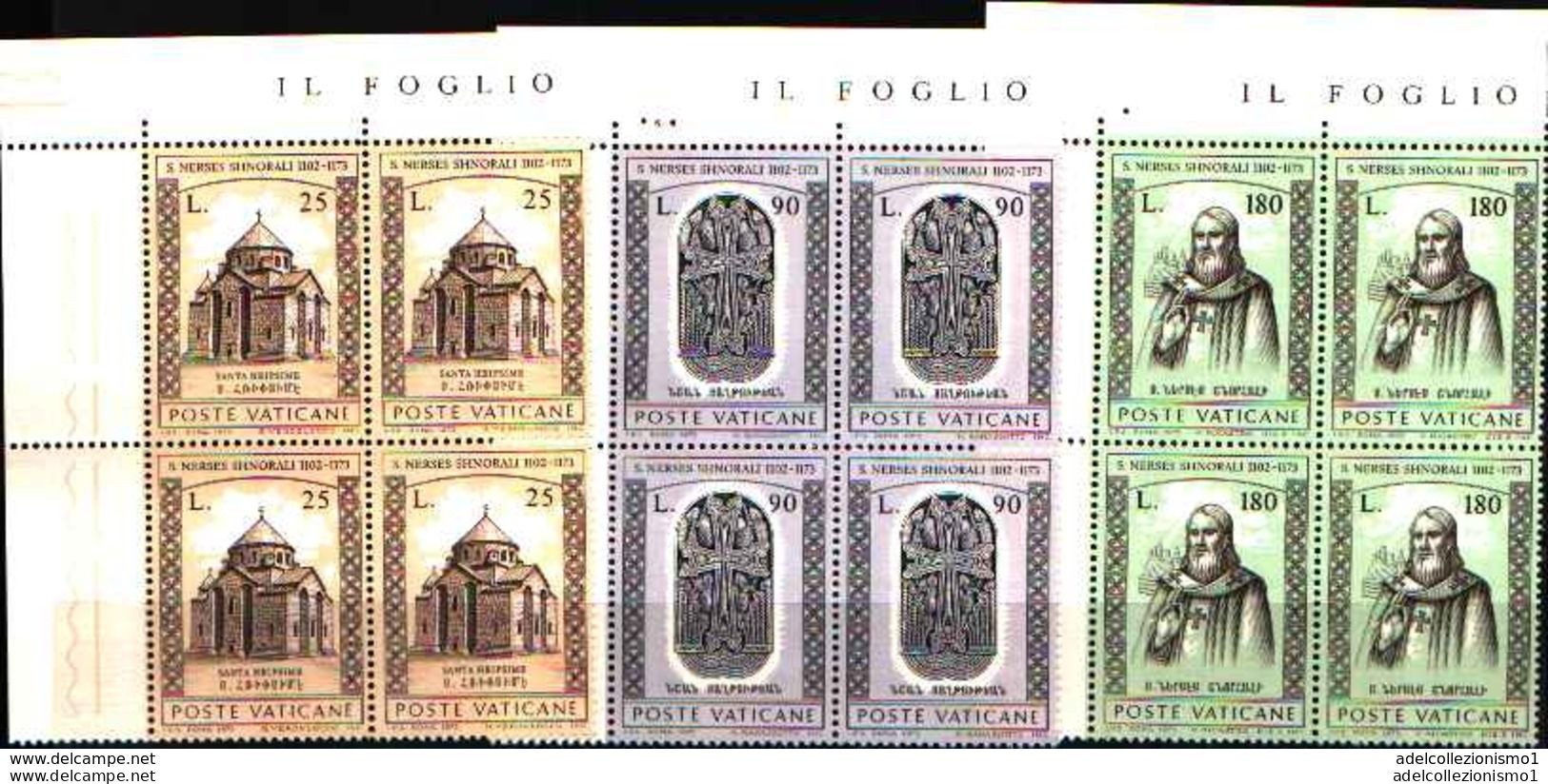 74090) VATICANO LOTTO QUARTINE MNH** VEDI FOTO INDICATIVA - Unused Stamps