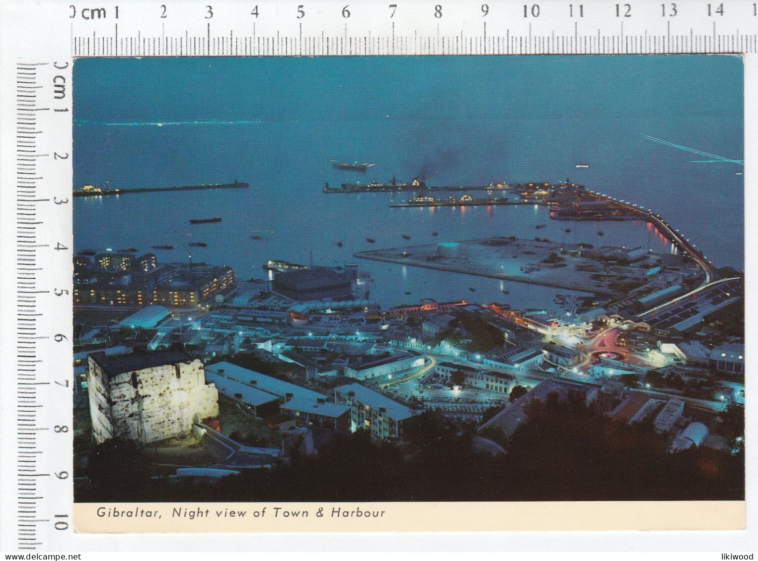 Gibraltar - Night View Of Town ˛& Harbour - Gibraltar