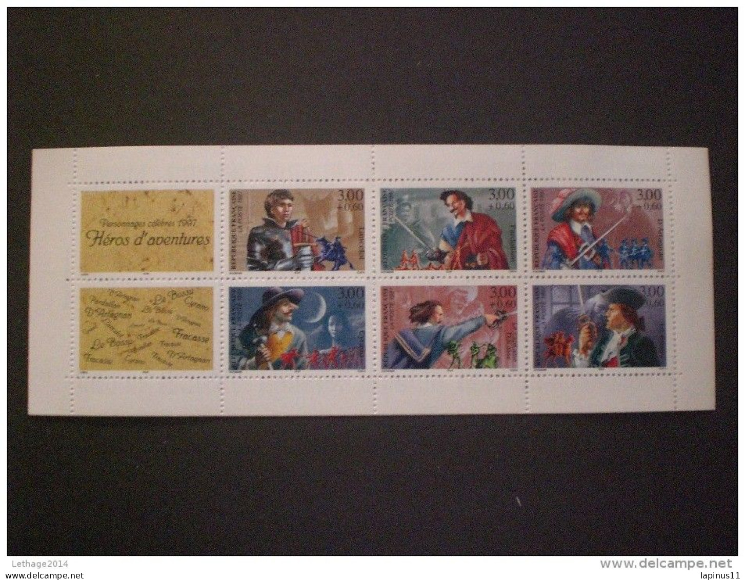 STAMPS FRANCE FRANCE CARNETS 1997 Heroes From French Literature - Personen