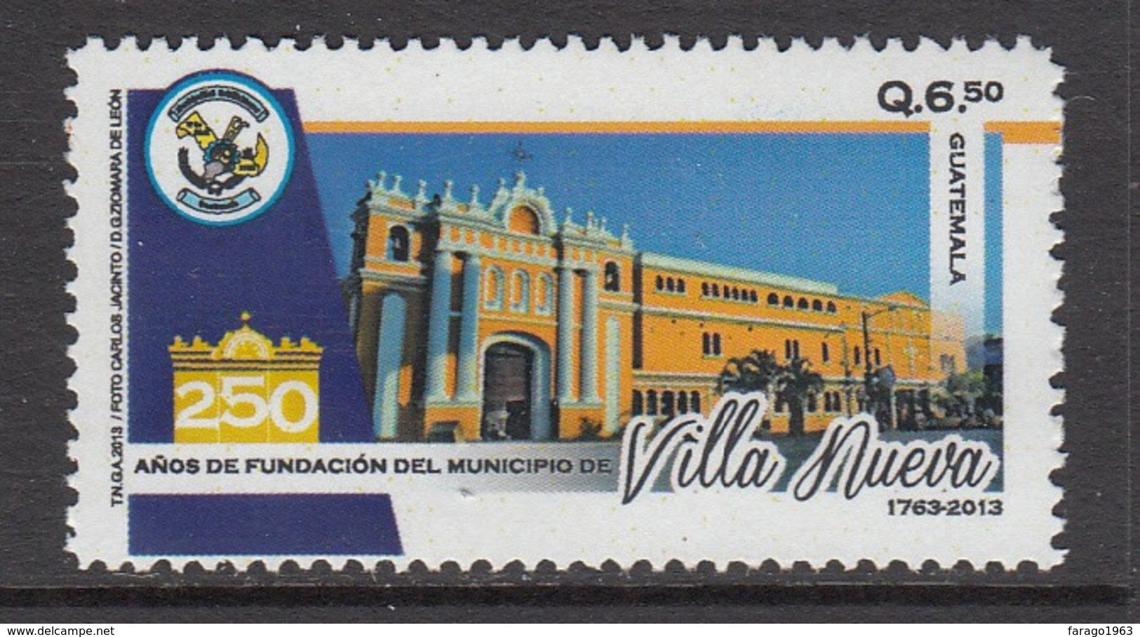 2013 Guatemala Villa Nueva    Complete Set Of 1 MNH - Guatemala