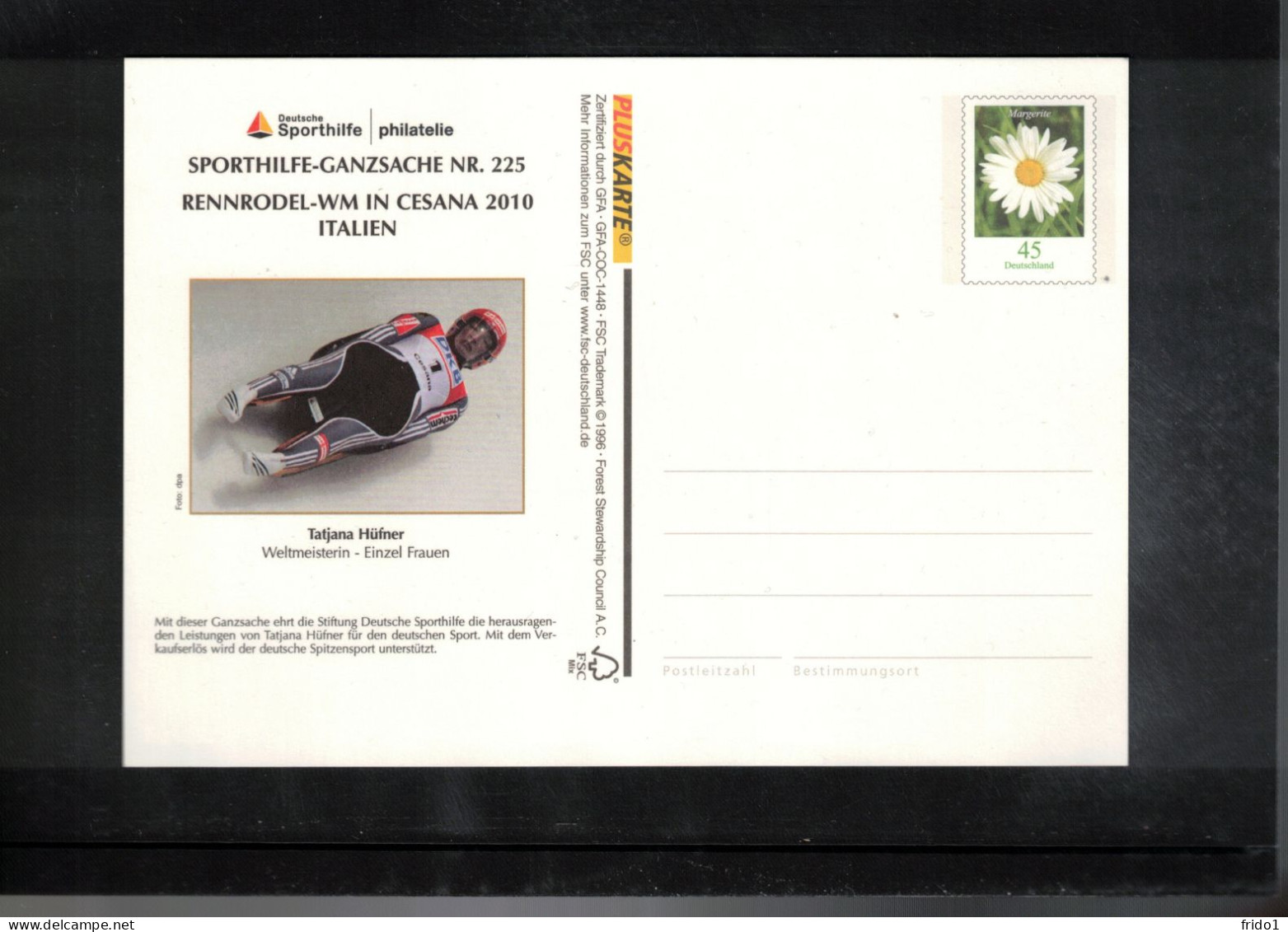 Germany 2010 Luge World Champion Cesana Italy 2010 Interesting Postcard - Hiver