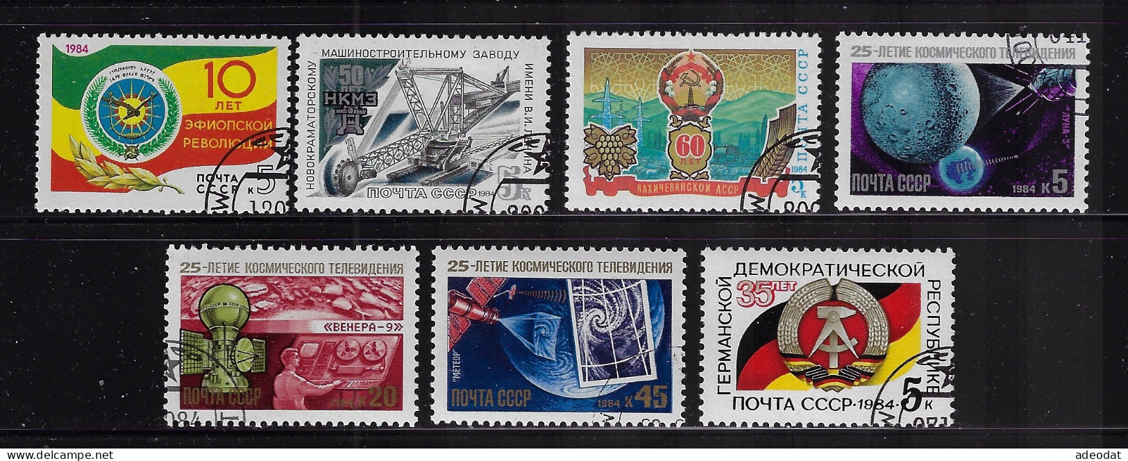 RUSSIA 1984  SCOTT #5293-5298,5300  USED - Usati