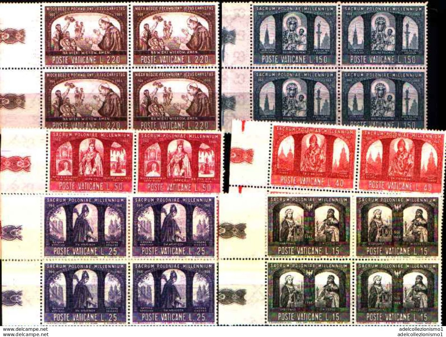 74100) VATICANO LOTTO QUARTINE MNH** VEDI FOTO INDICATIVA - Neufs