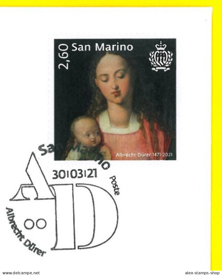 SAN MARINO 2021 FDC 550° Anniversary Born Albert Durer - New FDC - FDC