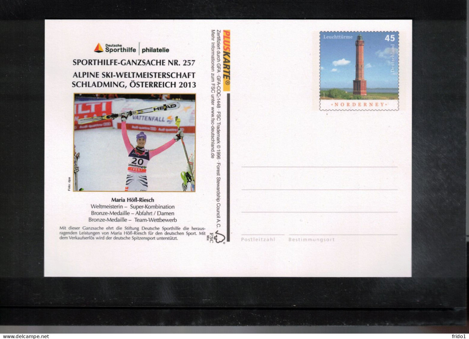 Germany 2013 Alpine Skiing World Champion Schladming 2013 Interesting Postcard - Sci