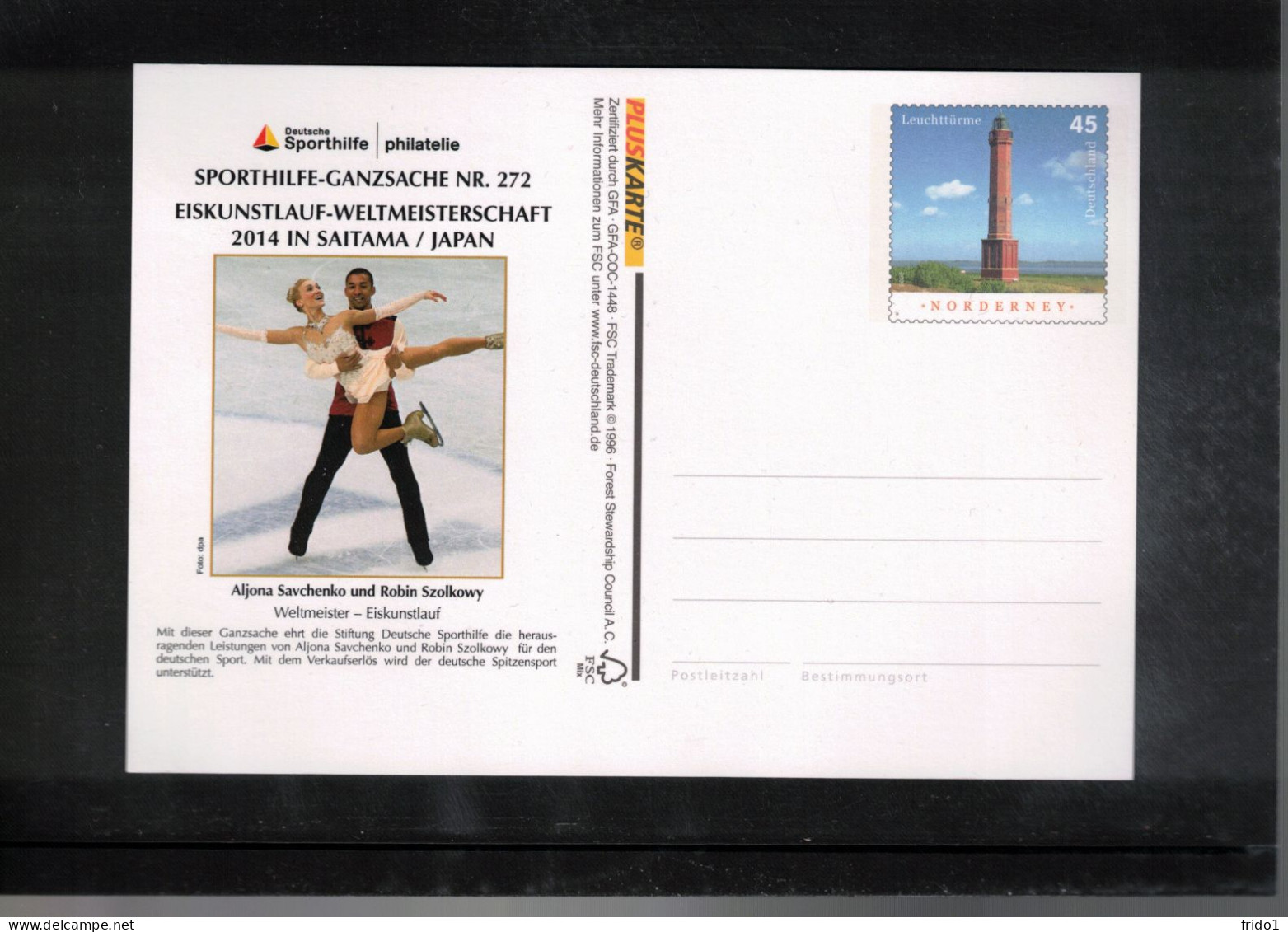 Germany 2014 Figure Skating World Champions Saitama Japan 2014 Interesting Postcard - Patinage Artistique