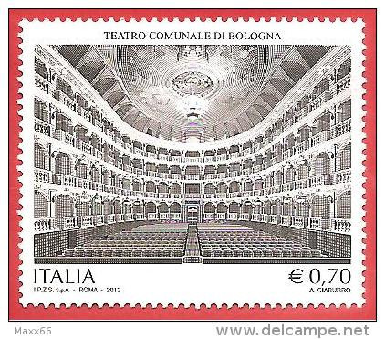 ITALIA REPUBBLICA SINGOLO MNH - 2013 - Teatro Comunale Di Bologna - € 0,70 - S. ---- - 2011-20: Nieuw/plakker