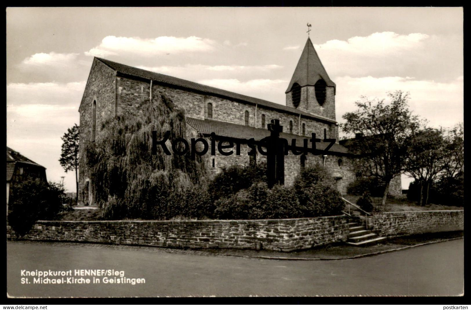 ÄLTERE POSTKARTE HENNEF SIEG ST. MICHAEL KIRCHE IN GEISTINGEN Ansichtskarte Cpa Postcard AK - Hennef