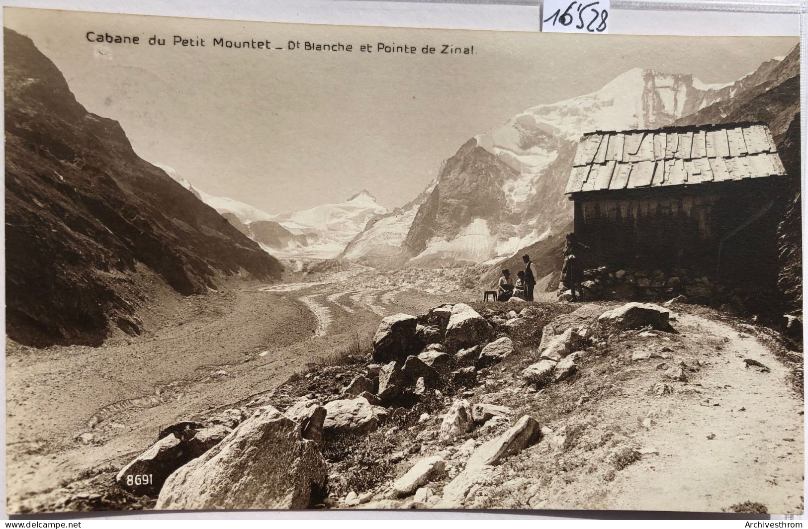 Cabane Du Petit Mountet Vers 1920 - Dent Blanche, Glacier Et Pointe De Zinal (16'528) - Anniviers