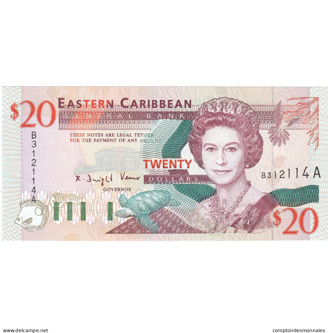 Etats Des Caraibes Orientales, 20 Dollars, KM:39k, NEUF - Caribes Orientales