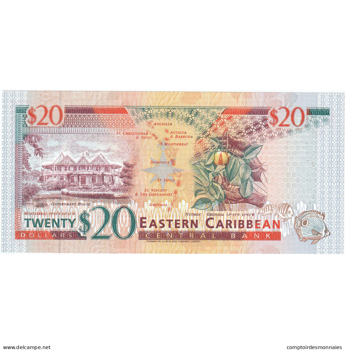 Etats Des Caraibes Orientales, 20 Dollars, KM:39k, NEUF - Caribes Orientales