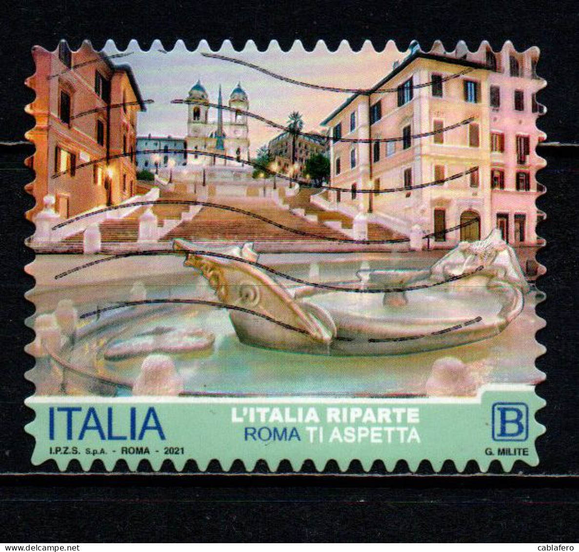 ITALIA - 2021 - IL TURISMO IN ITALIA: ROMA - TRINITA' DEI MONTI - PIAZZA DI SPAGNA - USATO - 2021-...: Used