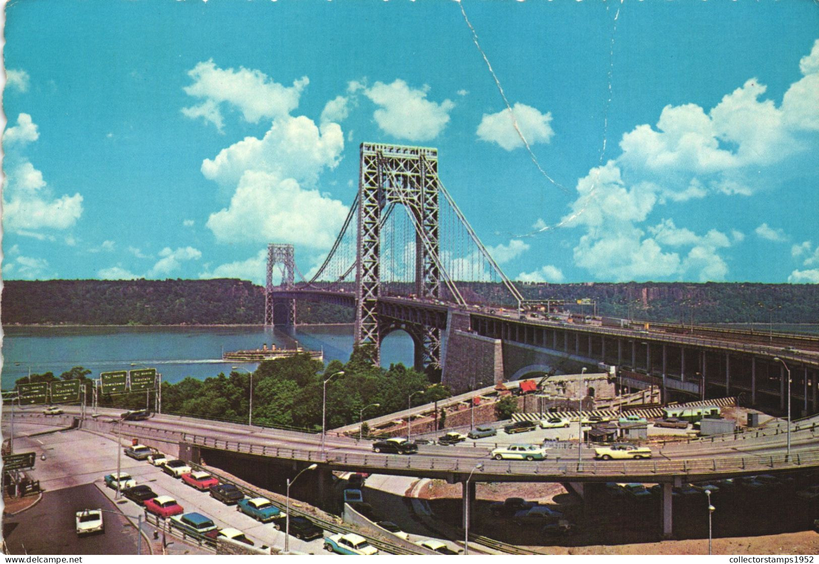 GEORGE WASHINGTON BRIDGE, NEW YORK, ARCHITECTURE, CARS, UNITED STATES, POSTCARD - Bridges & Tunnels