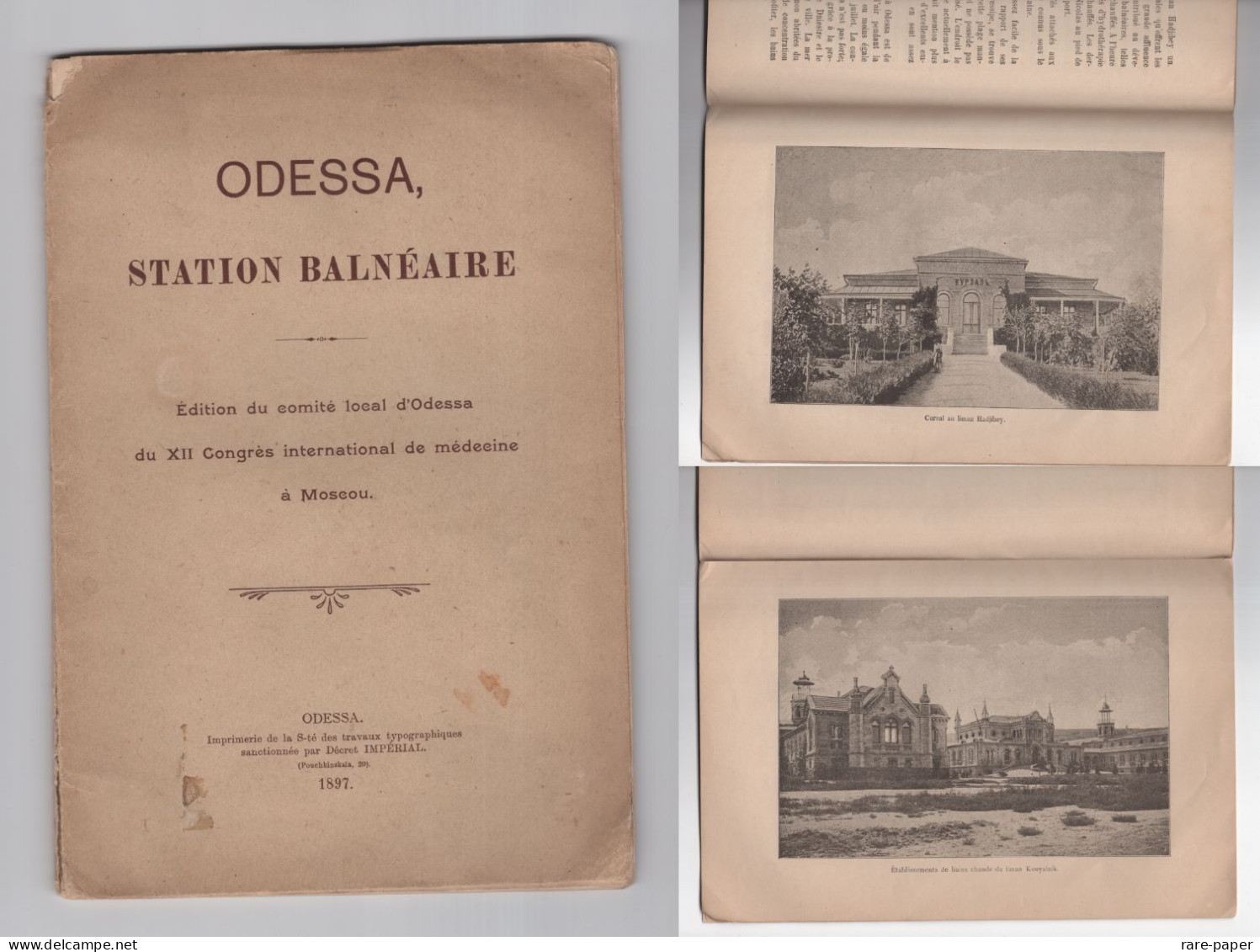 Russian Empire Odessa Ukraine Odesa Illustrated Book 'ODESSA STATION BALNEAIRE' 1897 - Langues Slaves