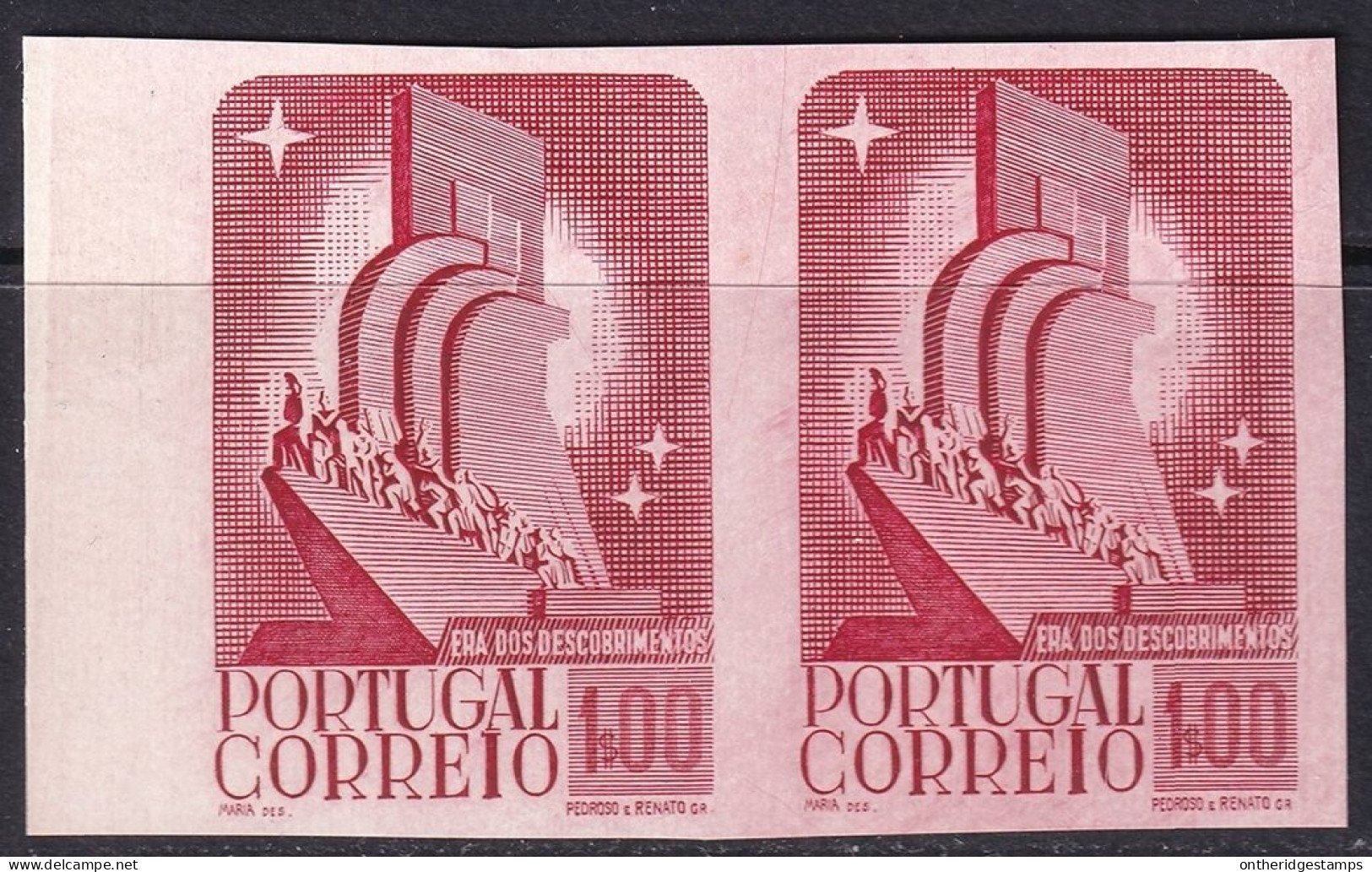 Portugal 1940 Sc 593 Mundifil 597 Imperf Proof Pair MNH** - Essais, épreuves & Réimpressions