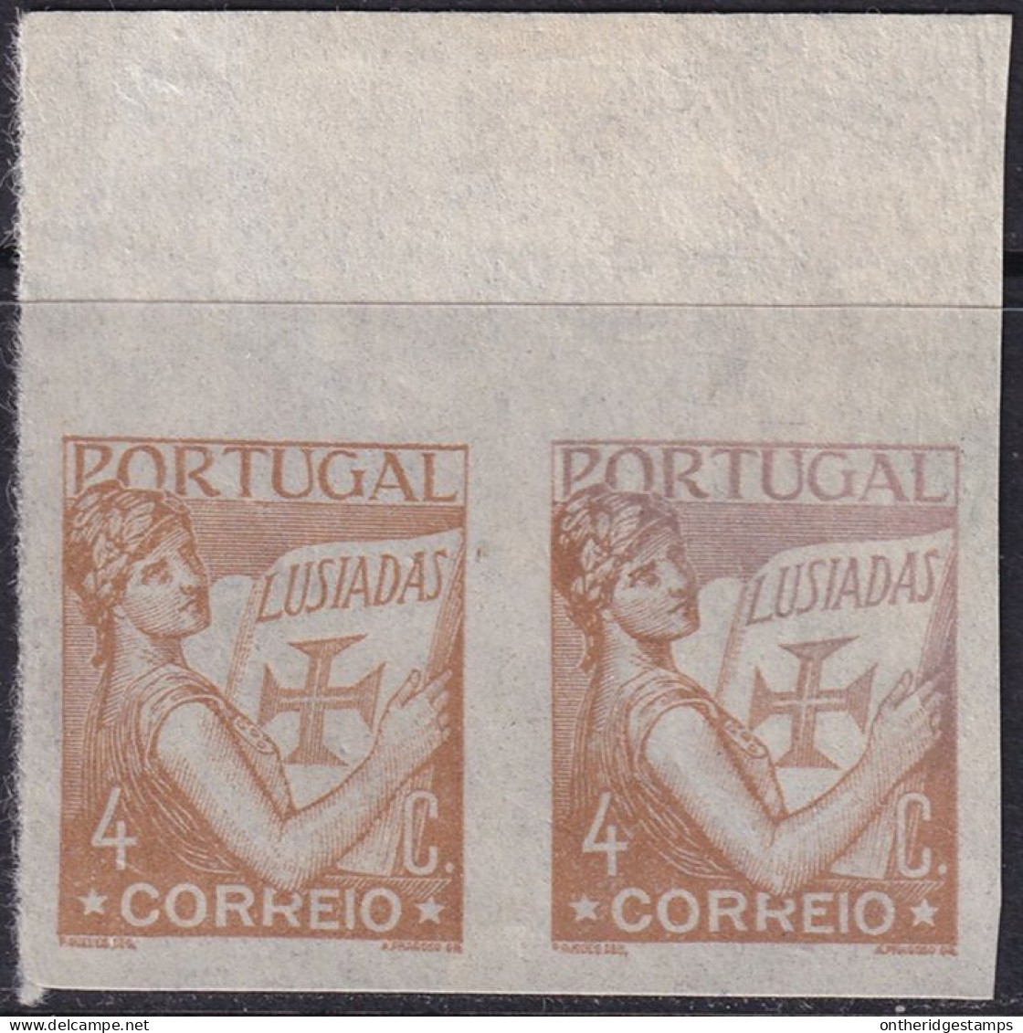 Portugal 1931 Sc 497 Mundifil 513 Imperf Proof Margin Pair MLH* - Essais, épreuves & Réimpressions