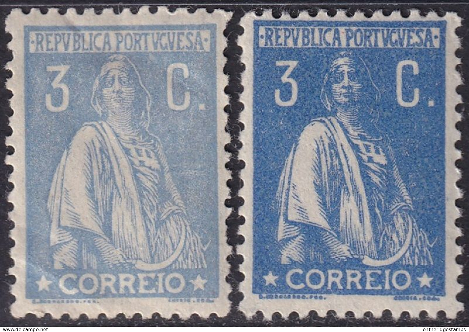 Portugal 1920 Sc 264 Mundifil 235,235a MH* Both Shades - Ungebraucht