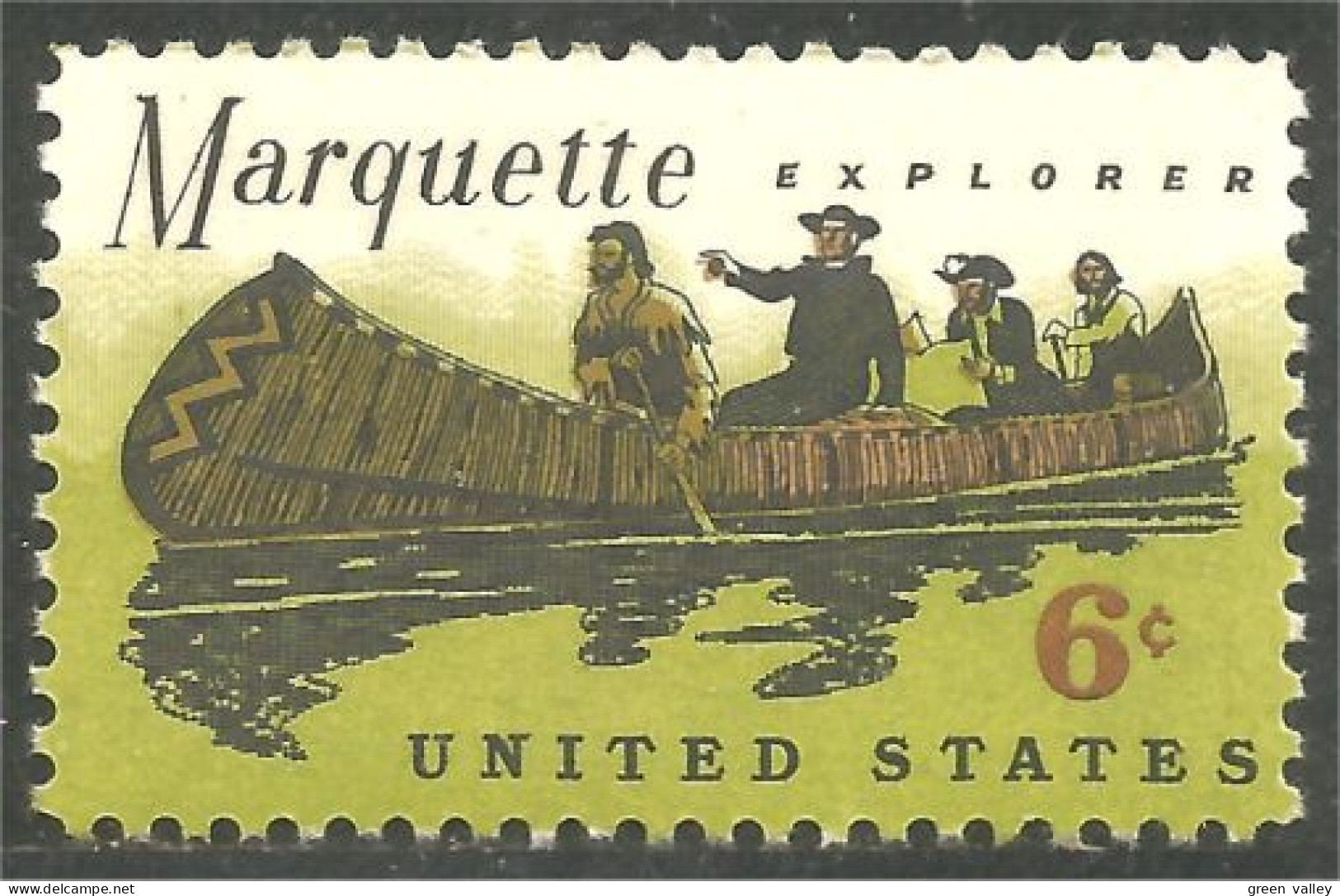 914 USA Father Marquette Mississippi Bateau Boat Canot Canoe Jesuit MNH ** Neuf SC (USA-1356b) - Schiffe