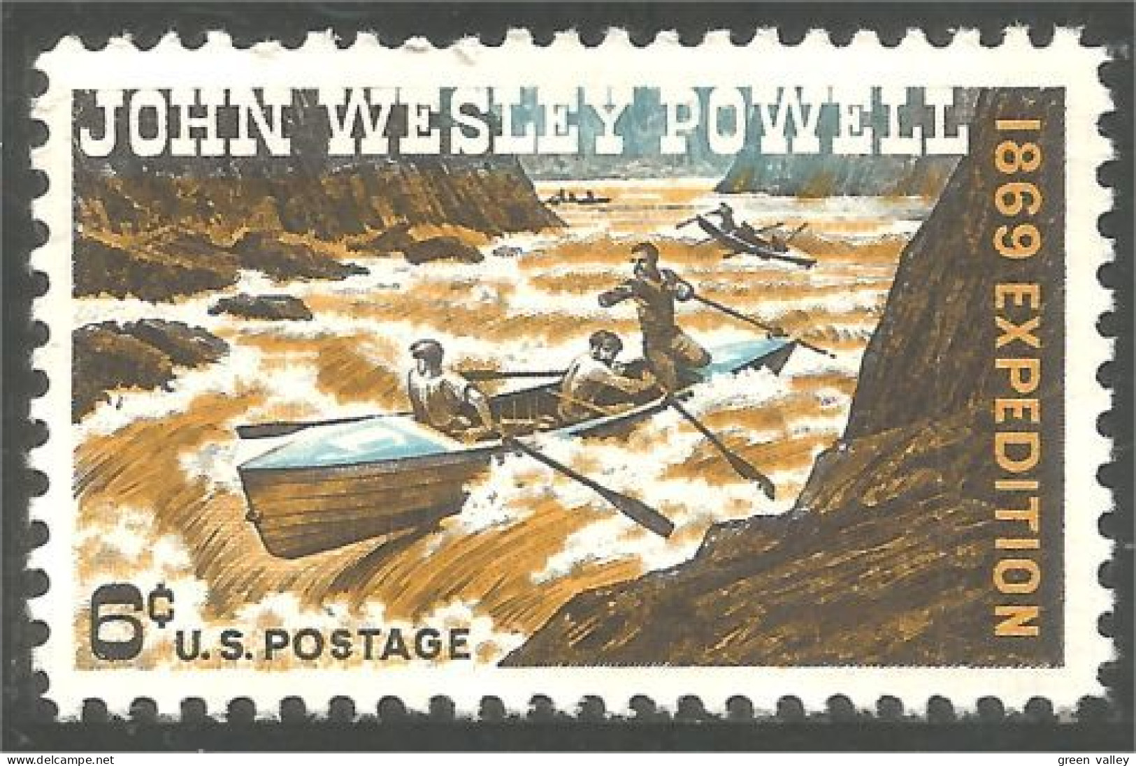 914 USA John Wesley Powell Bateau Boat Canoe Canot Colorado River MNH ** Neuf SC (USA-1374b) - Schiffe
