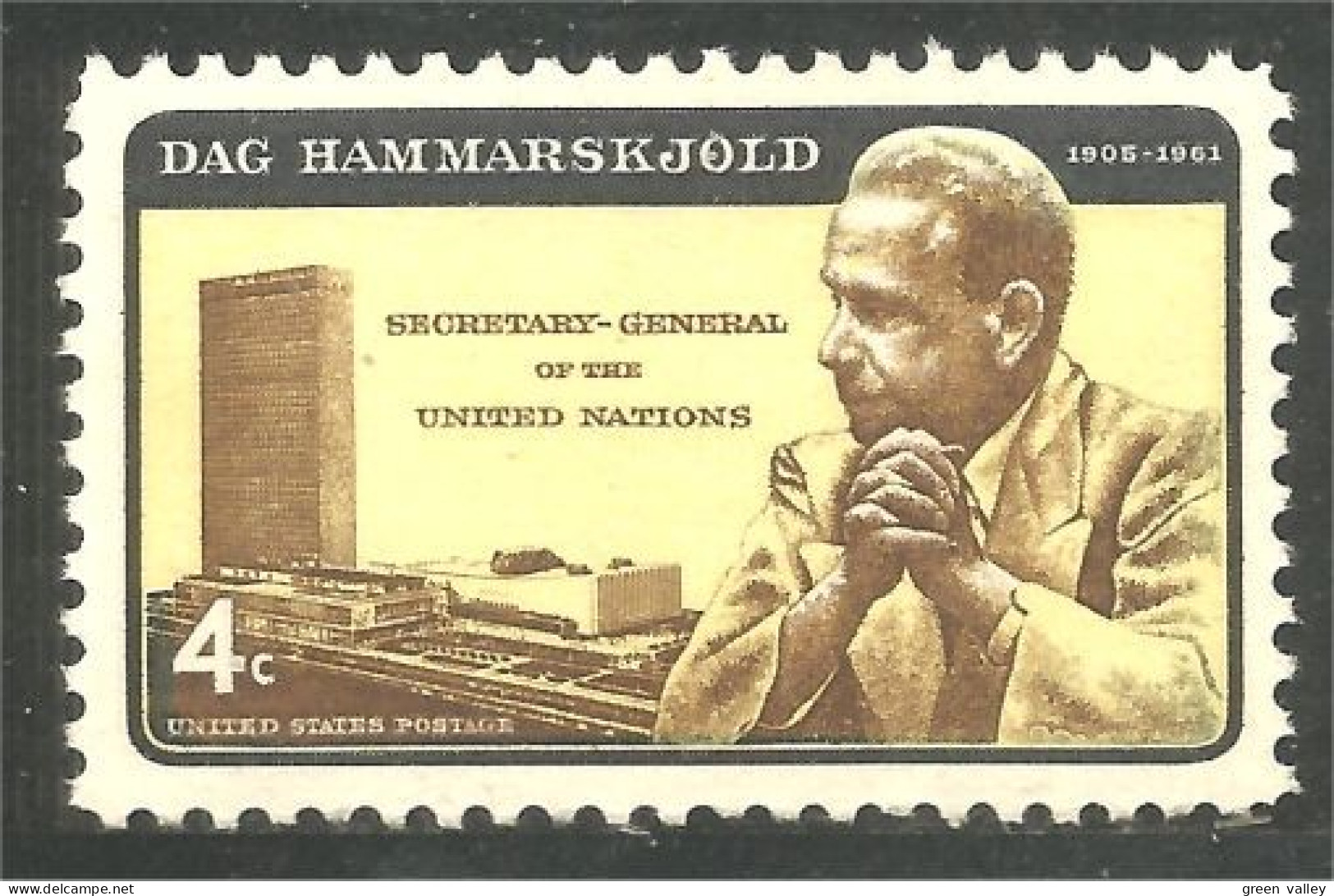 914 USA Dag Hamarskjold United Nations Unies MNH ** Neuf SC (USA-1203c) - Militaria