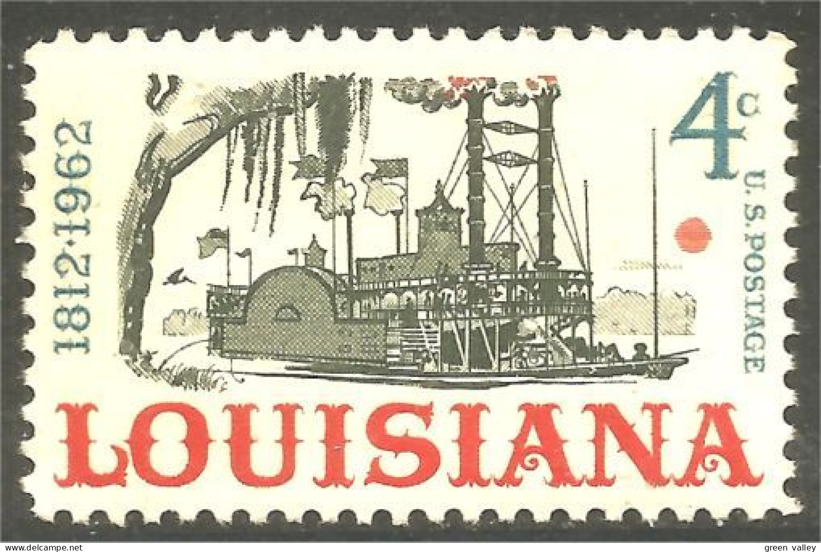 914 USA Bateau Roue Wheel Riverboat Louisiana MNH ** Neuf SC (USA-1197) - Schiffe