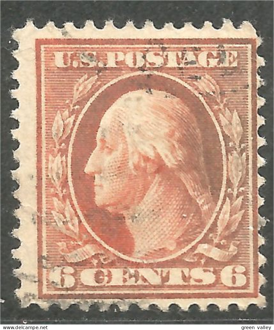 912 USA 1910 6c Orange Washington (USA-443) - Used Stamps