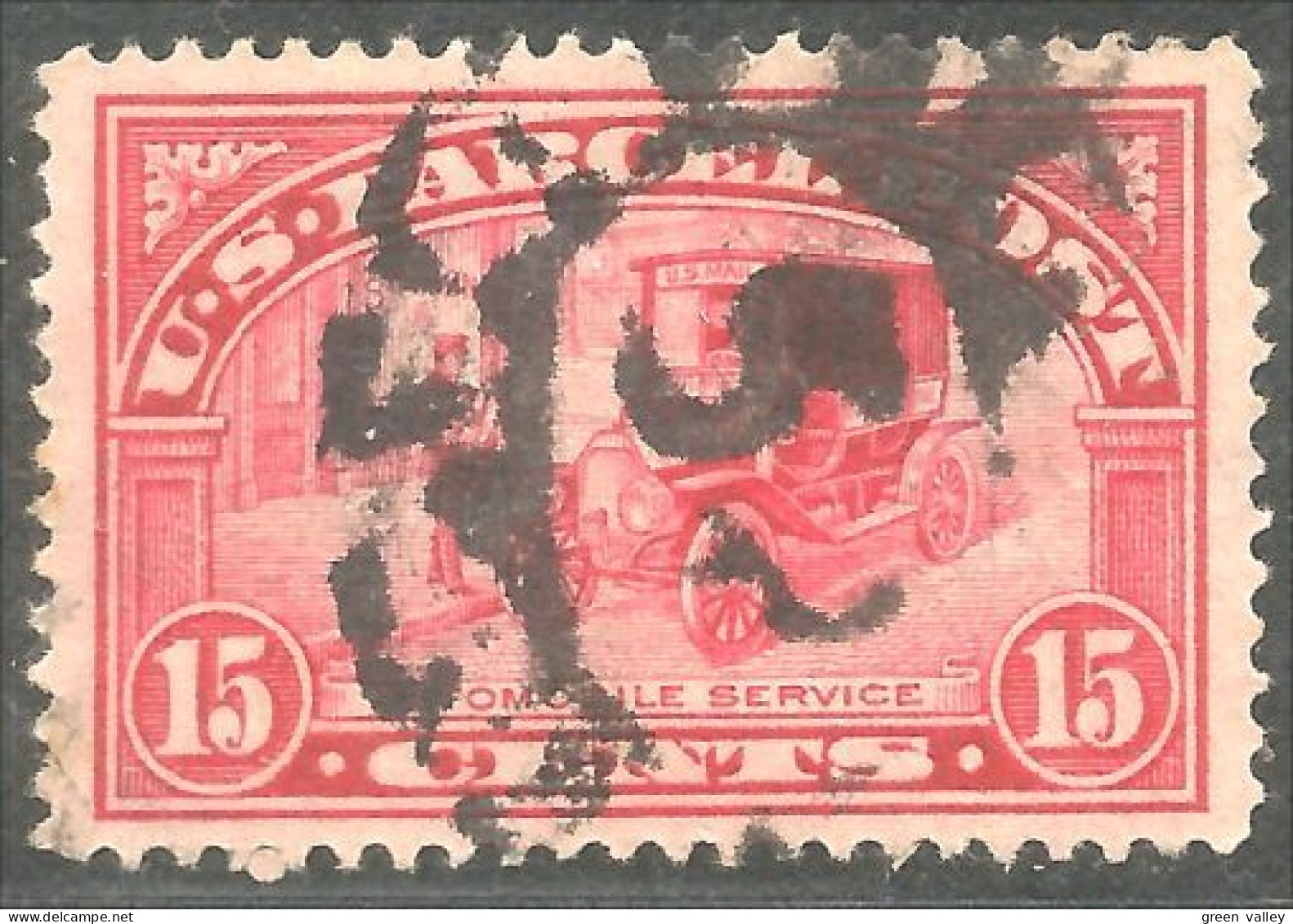 912 USA 1913 15c Red Automobile Parcel Post (USA-455) - Colis