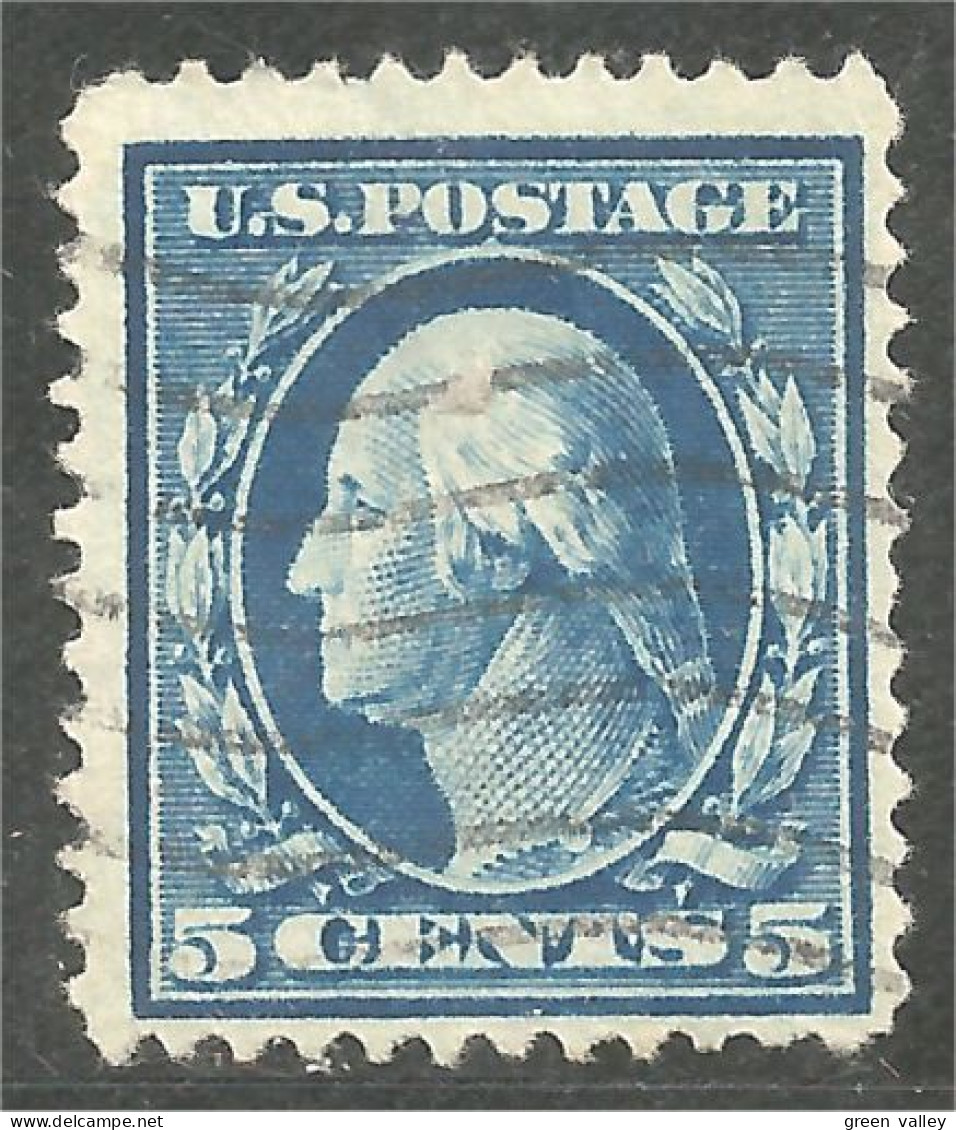 912 USA 1910 5c Blue Washington (USA-442) - Gebruikt