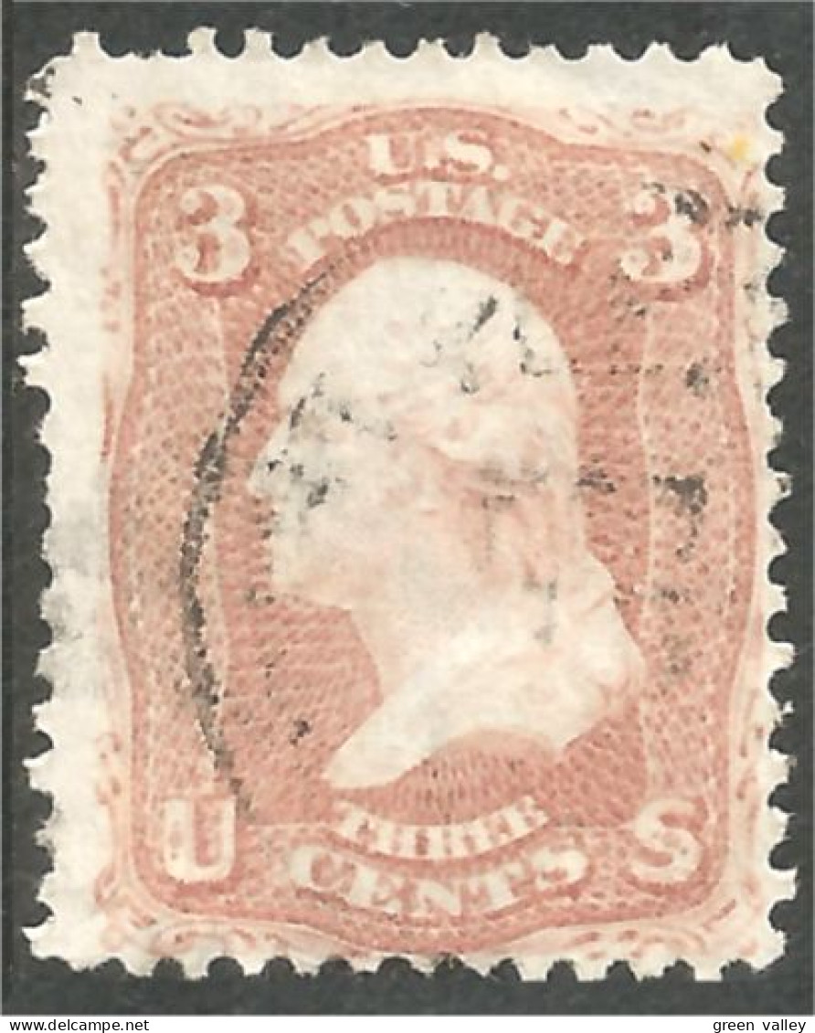 912 USA 1861 3c Pink Washington (USA-434) - Oblitérés