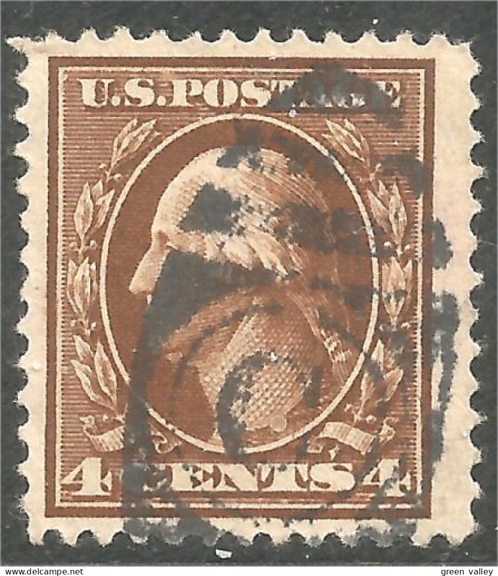 912 USA 1910 4c Brown Washington (USA-441) - Used Stamps