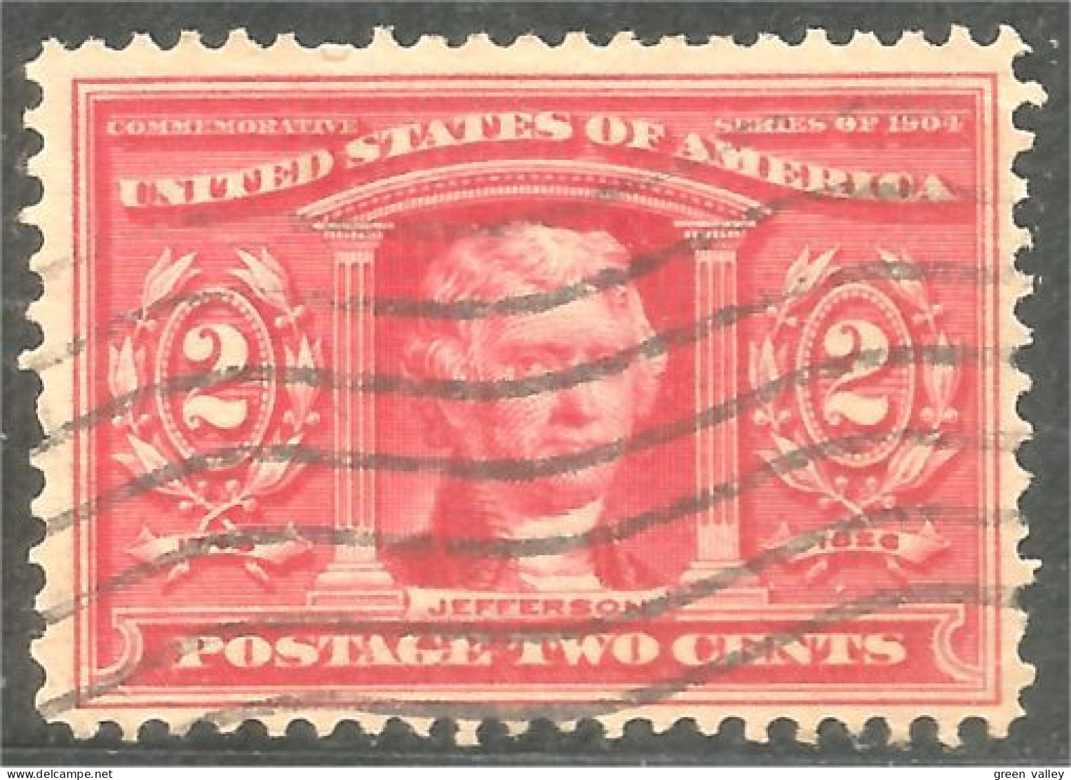 912 USA 1904 2c Red Jefferson (USA-439) - Gebruikt