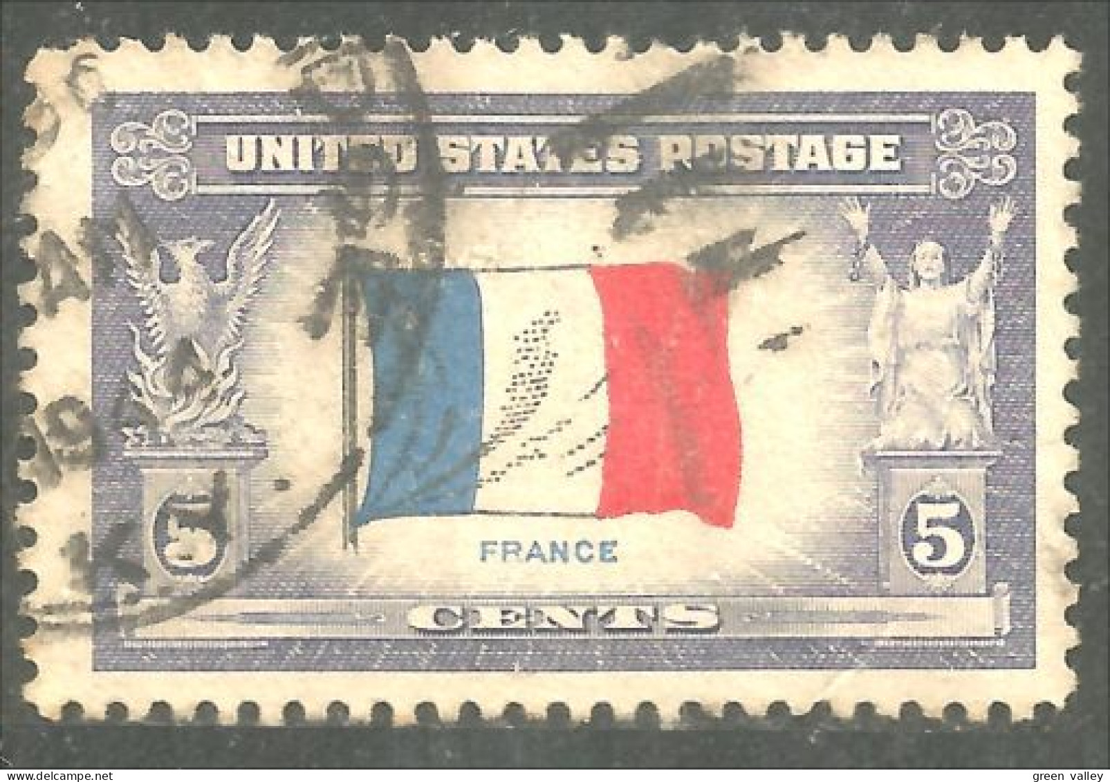 912 USA Drapeau Français French Flag (USA-402) - Briefmarken