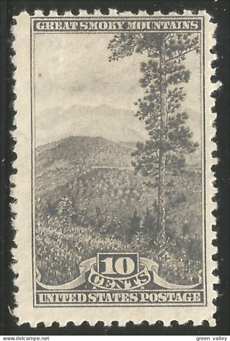 912 USA 1934 Smoky Mountains 10c Grey MH * Neuf (USA-266) - Nuevos