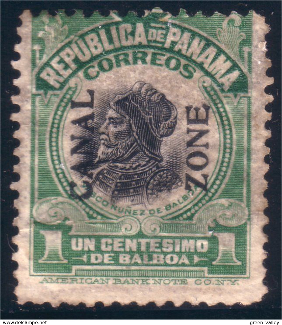 912 USA Canal Zone Panama 1909 Nunez De Balboa MH * Neuf Original Gum (USA-175) - Canal Zone