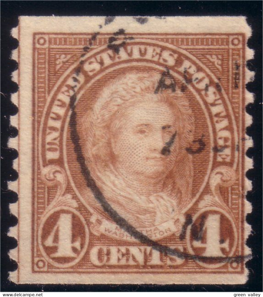 912 USA 1923 Martha Washington 4c Yellow (USA-82) - Gebruikt