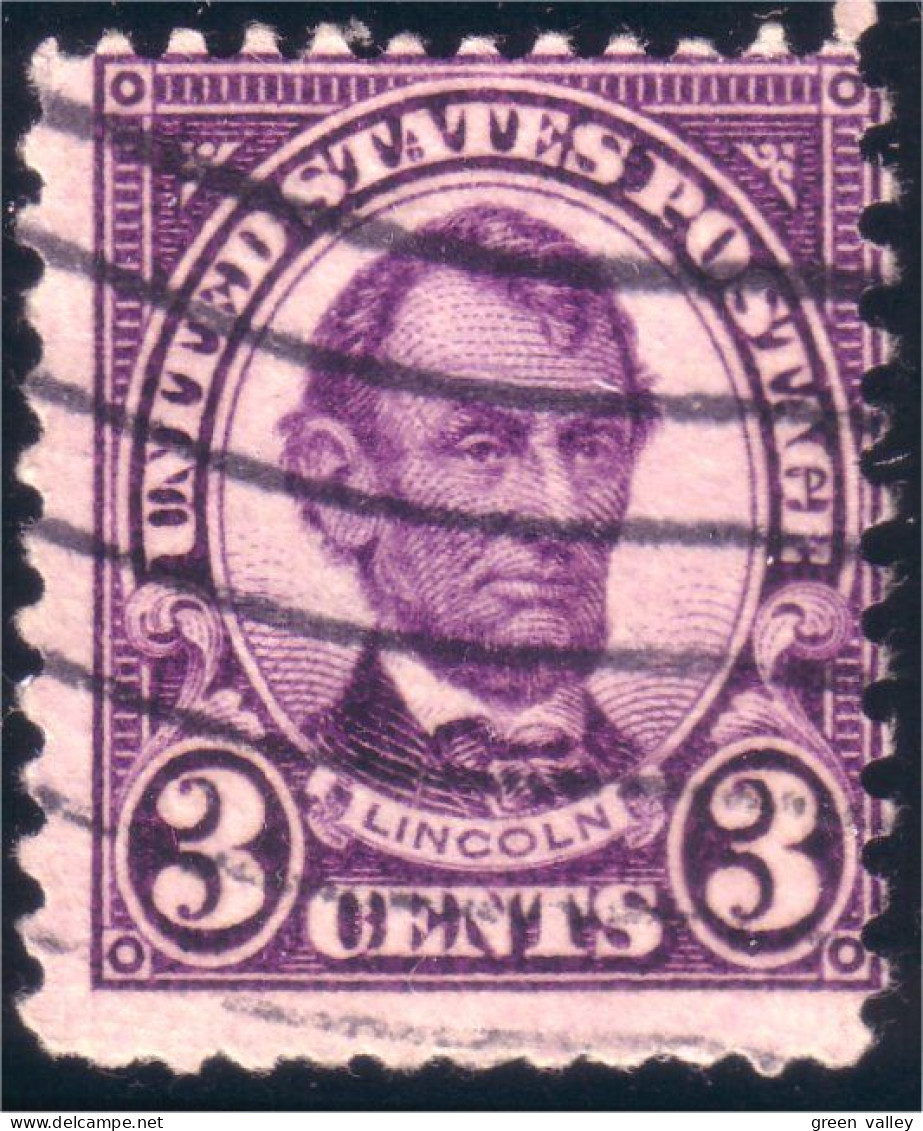 912 USA 1923 Abraham Lincoln 3c Violet (USA-64) - Used Stamps
