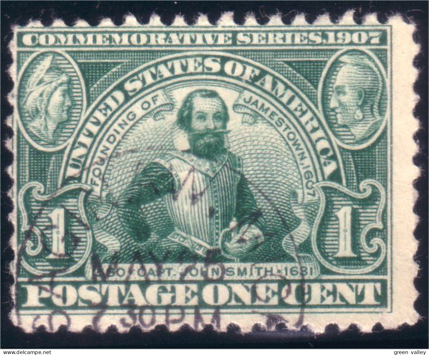 912 USA 1907 Captain John Smith Jamestown (USA-19) - Used Stamps