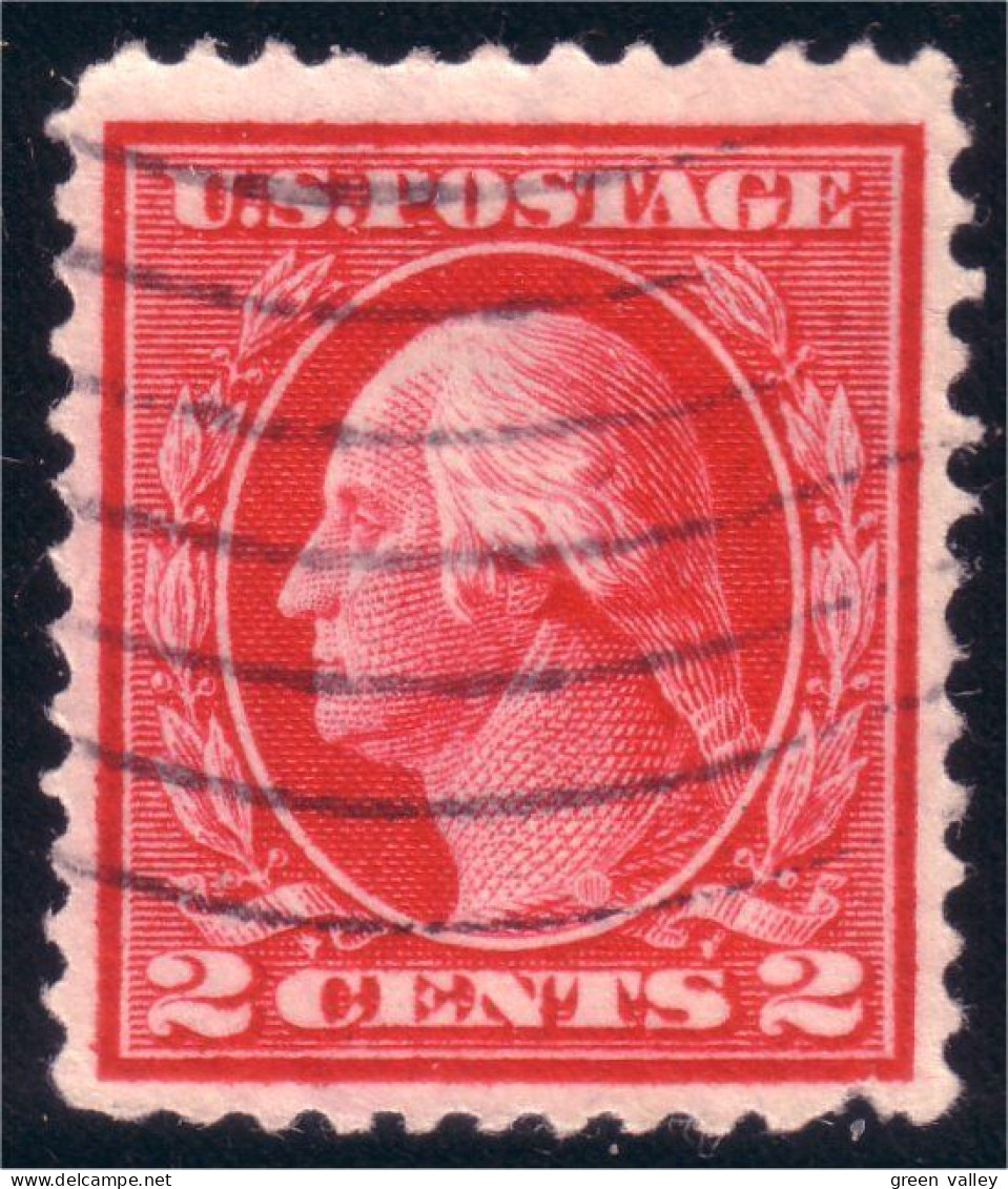 912 USA 1910 George Washington 2c Red Rouge (USA-9) - Oblitérés
