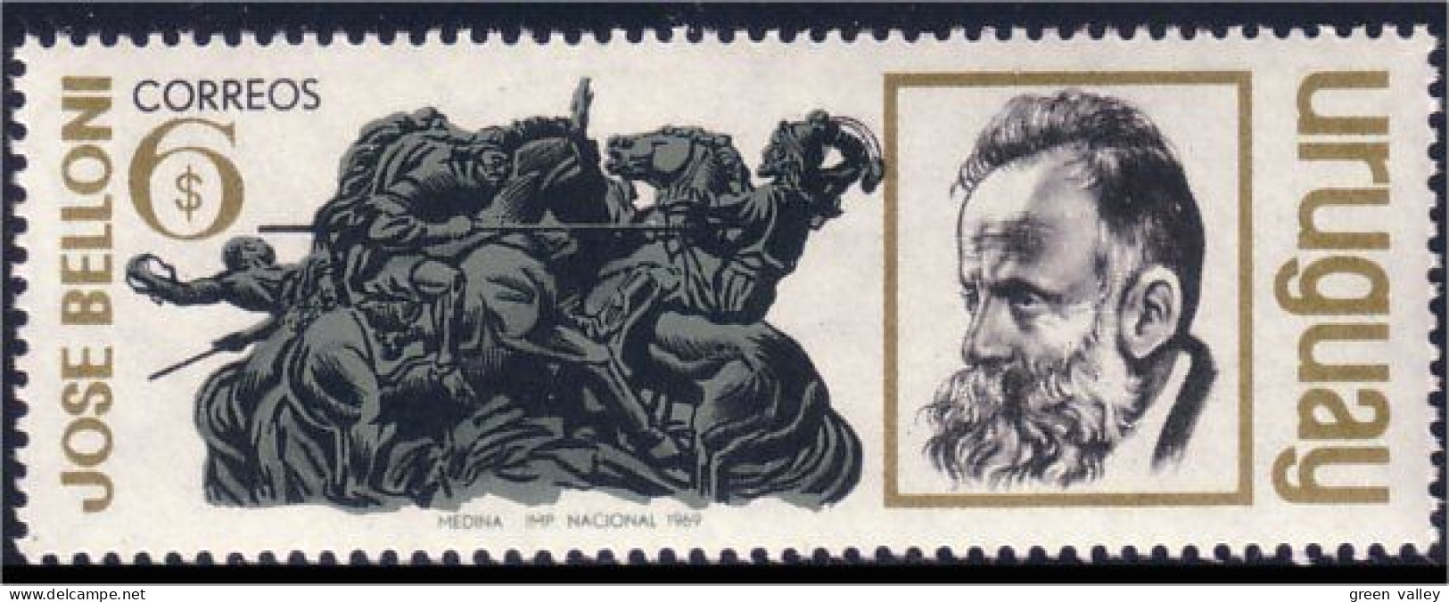 906 Uruguay Sculpteur Belloni Sculptor Sculpture MNH ** Neuf SC (URU-30c) - Sculpture