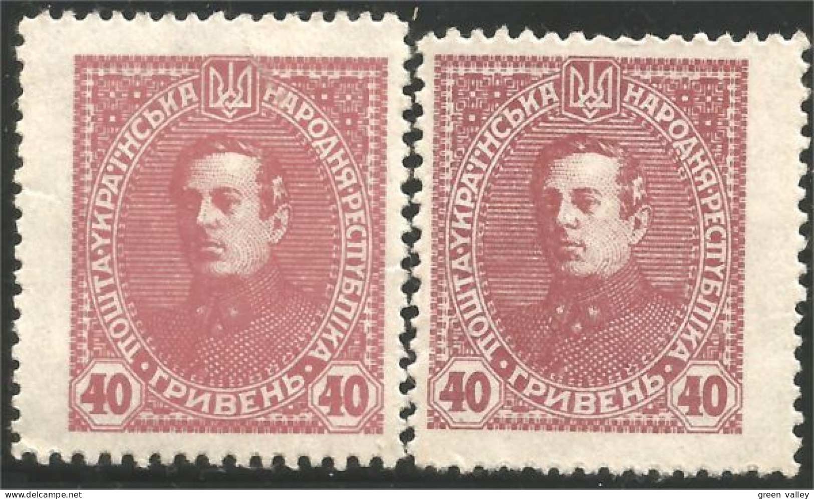 900 Ukraine 1920 40H Two Colours MH * Neuf (UKR-68) - Ukraine