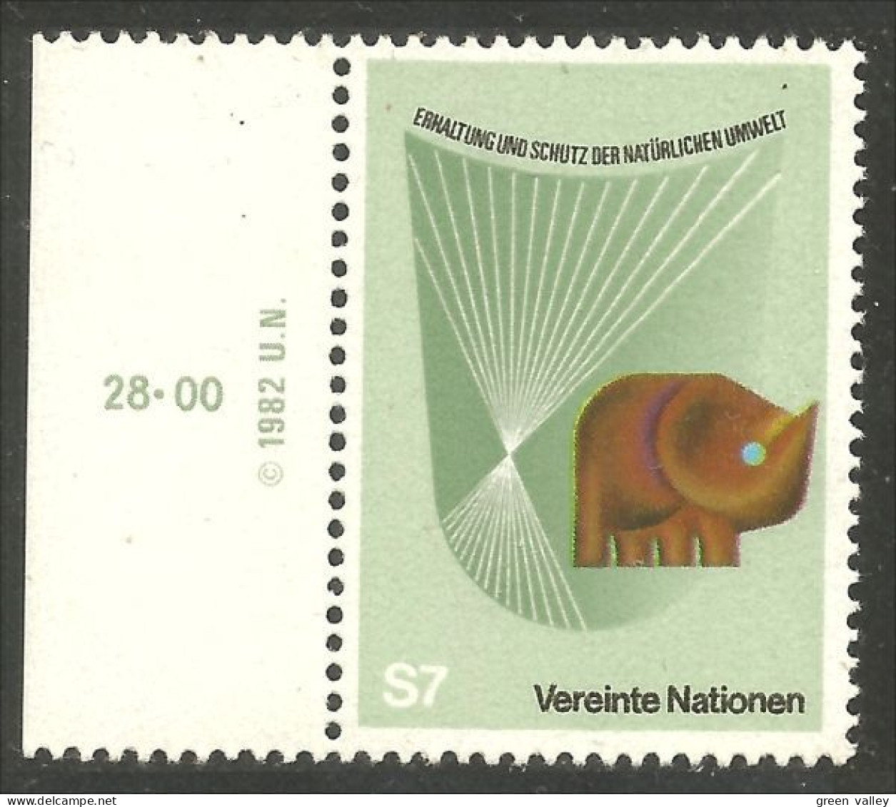 917 United Nations Unies Elephant Elefante Norsu Elefant Olifant MNH ** Neuf SC (UNN-65) - Eléphants