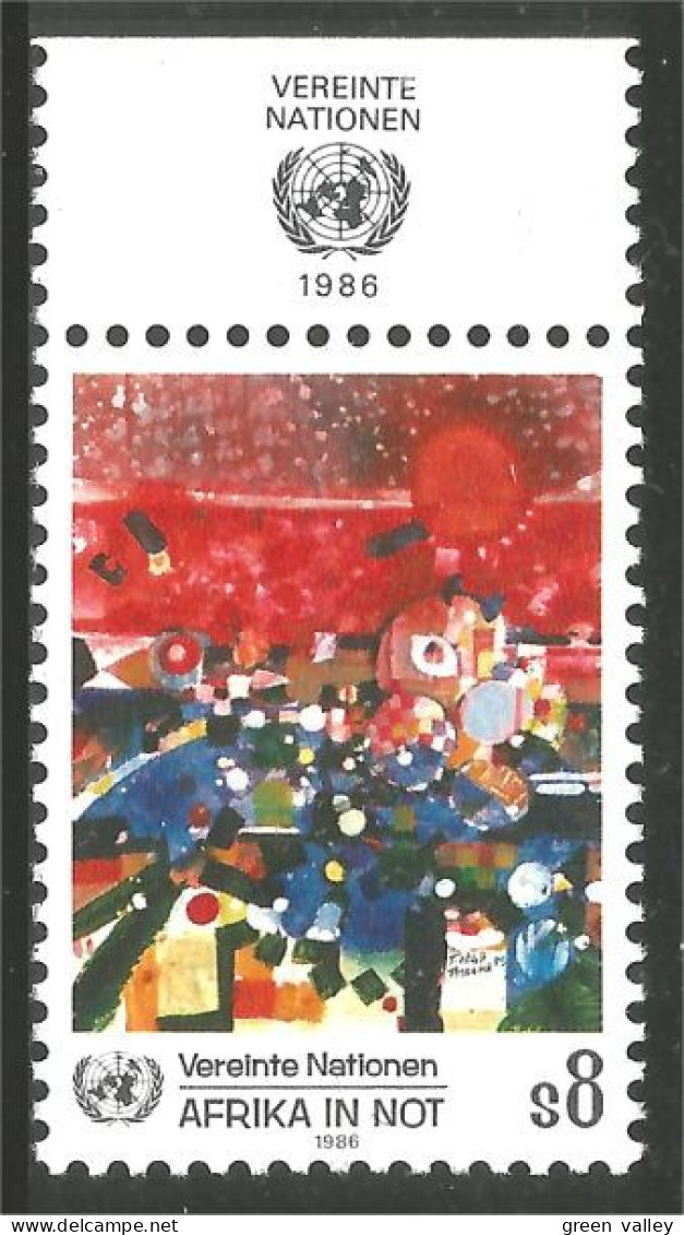 917 United Nations Unies Tableau Africa In Crisis Painting With Tab MNH ** Neuf SC (UNN-42) - Andere & Zonder Classificatie