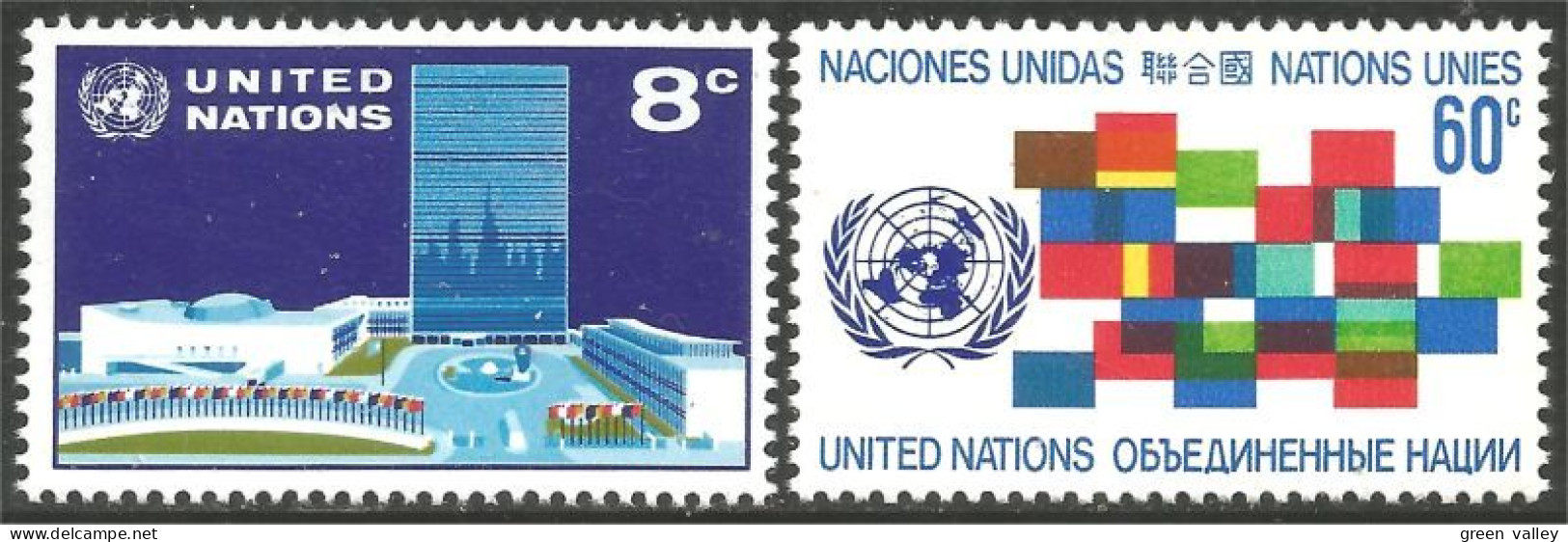 917 United Nations Unies Headquarters Darpeau Flag MNH ** Neuf SC (UNN-43) - Sellos