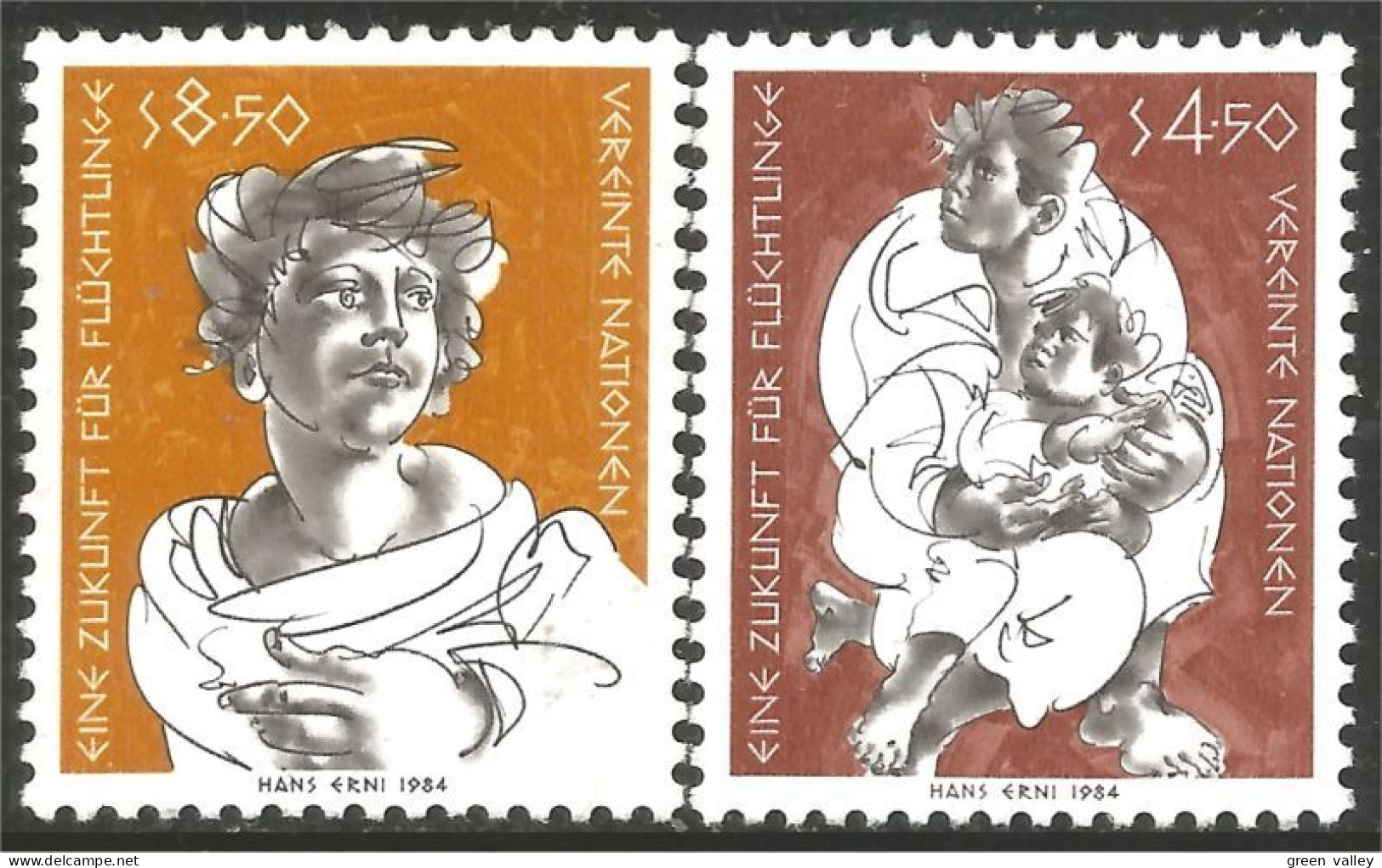 917 United Nations Unies Réfugiés Refugees MNH ** Neuf SC (UNN-41) - Réfugiés