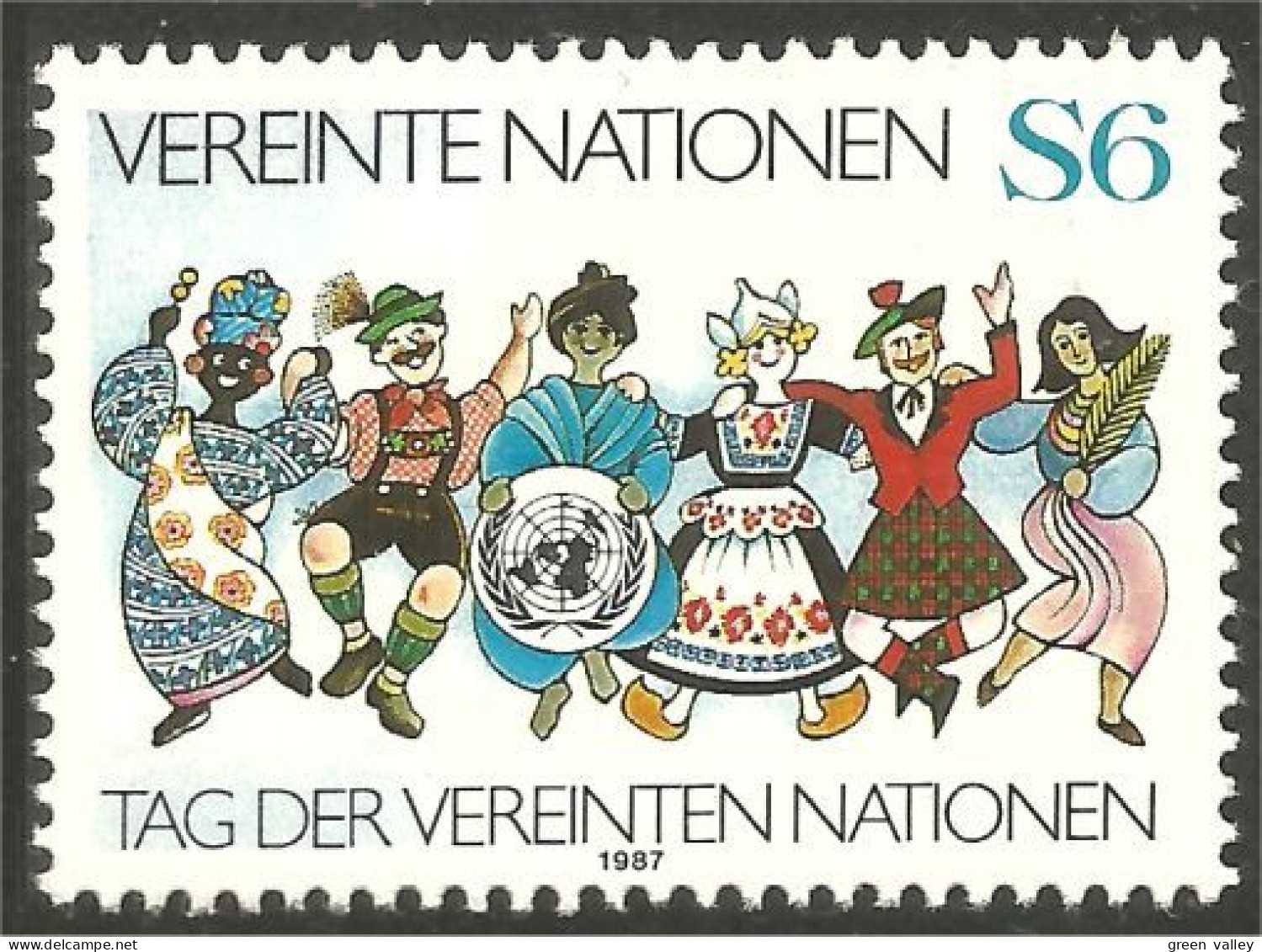 917 United Nations Unies UN Day Danse Dance Musique Music MNH ** Neuf SC (UNN-28a) - Dance