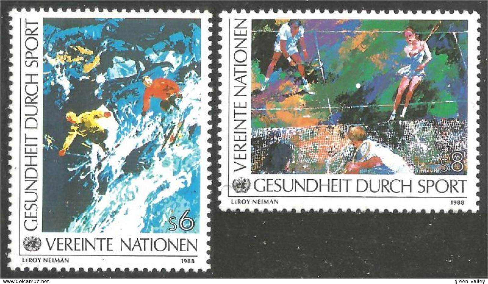 917 United Nations Unies Tennis Ski Sport MNH ** Neuf SC (UNN-30) - Autres & Non Classés